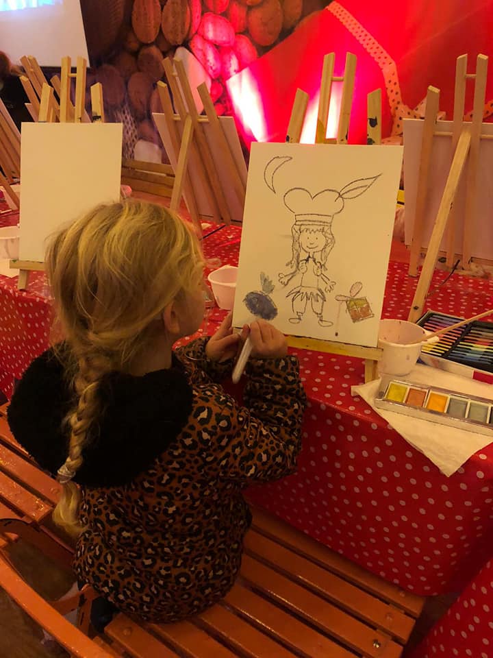 sinterklaas schilderen en tekenen kinderworkshop winkelcentrum events